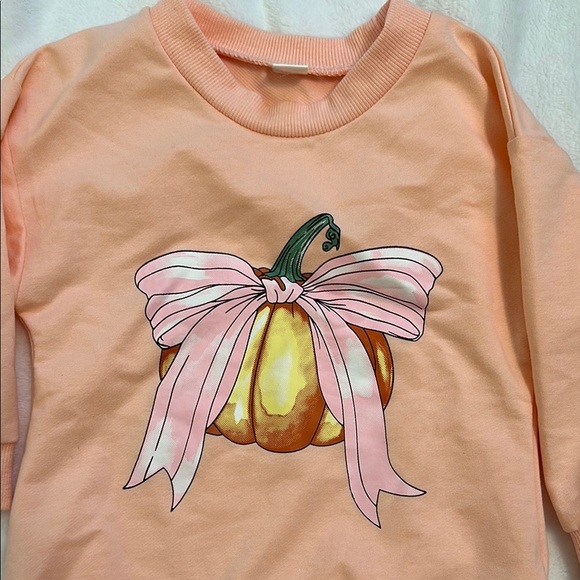 SHEIN Orange and Pink Bodysuit with Decorative Bow - Picture 2 of 3